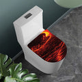 Lava Flow Print Toilet Lid Cover
