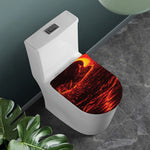 Lava Flow Print Toilet Lid Cover