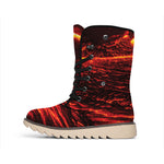 Lava Flow Print Winter Boots