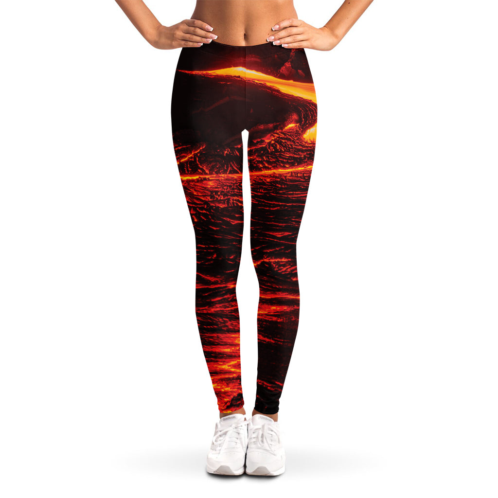 Lava Flow Print Women's Leggings