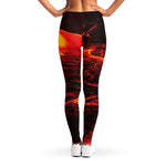 Lava Flow Print Women's Leggings