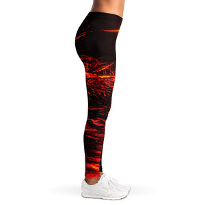 Lava Flow Print Women's Leggings