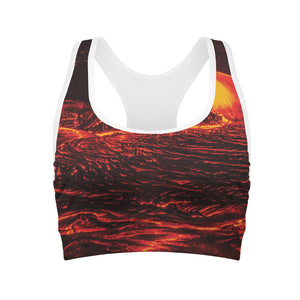 Lava Flow Print Women's Sports Bra