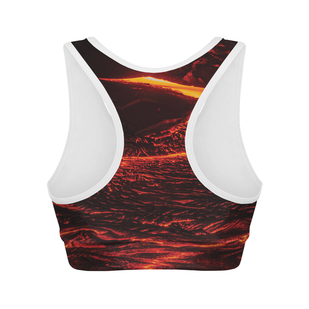 Lava Flow Print Women's Sports Bra