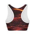 Lava Flow Print Women's Sports Bra