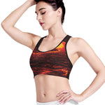 Lava Flow Print Women's Sports Bra