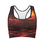 Lava Flow Print Women's Sports Bra