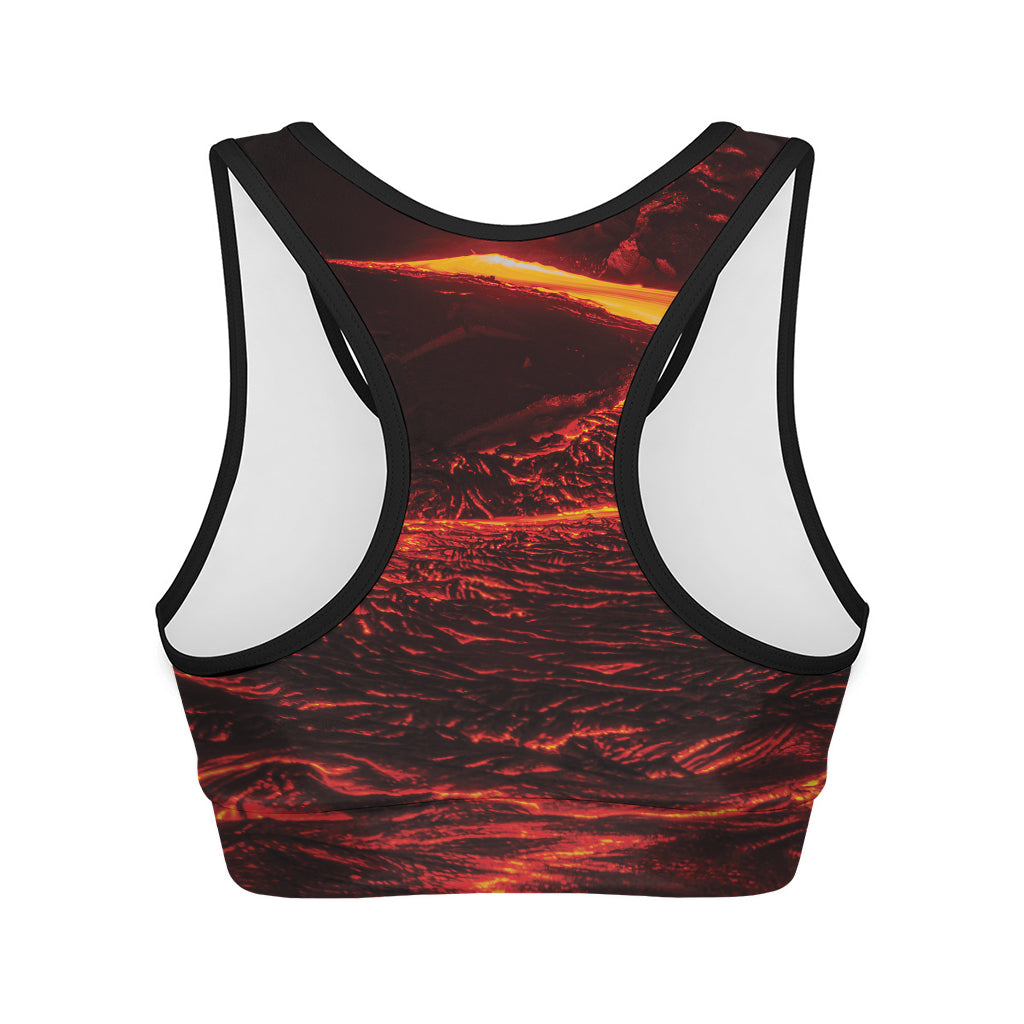 Lava Flow Print Women's Sports Bra