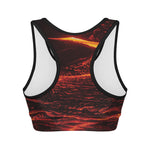 Lava Flow Print Women's Sports Bra