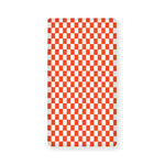 Lava Orange And White Checkered Print Baby Crib Sheet
