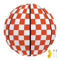 Lava Orange And White Checkered Print Basketball