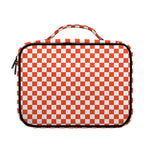 Lava Orange And White Checkered Print Briefcase Bible Bag