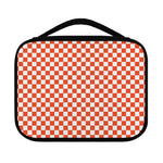 Lava Orange And White Checkered Print Classic Bible Case