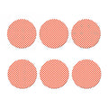 Lava Orange And White Checkered Print Coaster Set