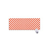 Lava Orange And White Checkered Print Extended Mouse Pad