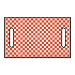 Lava Orange And White Checkered Print Golf Cart Seat Cover