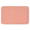 Lava Orange And White Checkered Print Indoor Door Mat