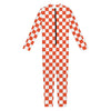 Lava Orange And White Checkered Print Jumpsuit