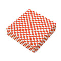 Lava Orange And White Checkered Print Outdoor Seat Cushion Cover