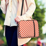 Lava Orange And White Checkered Print Shoulder Strap Bible Bag