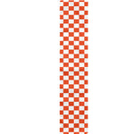 Lava Orange And White Checkered Print Table Runner