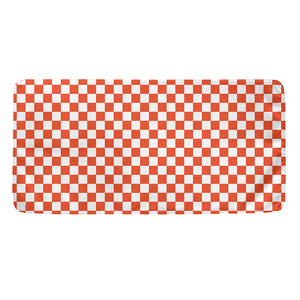 Lava Orange And White Checkered Print Towel