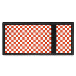 Lava Orange And White Checkered Print Trifold Wallet