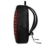 Lava Orange Buffalo Check Pattern Print 17 Inch Backpack