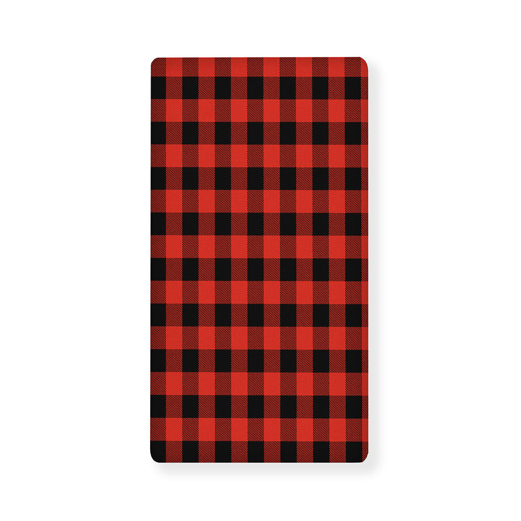 Lava Orange Buffalo Check Pattern Print Baby Crib Sheet