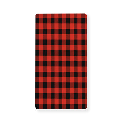 Lava Orange Buffalo Check Pattern Print Baby Crib Sheet