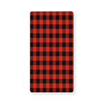 Lava Orange Buffalo Check Pattern Print Baby Crib Sheet
