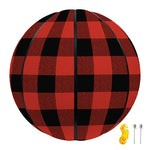 Lava Orange Buffalo Check Pattern Print Basketball