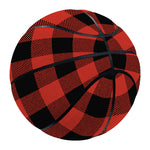 Lava Orange Buffalo Check Pattern Print Basketball