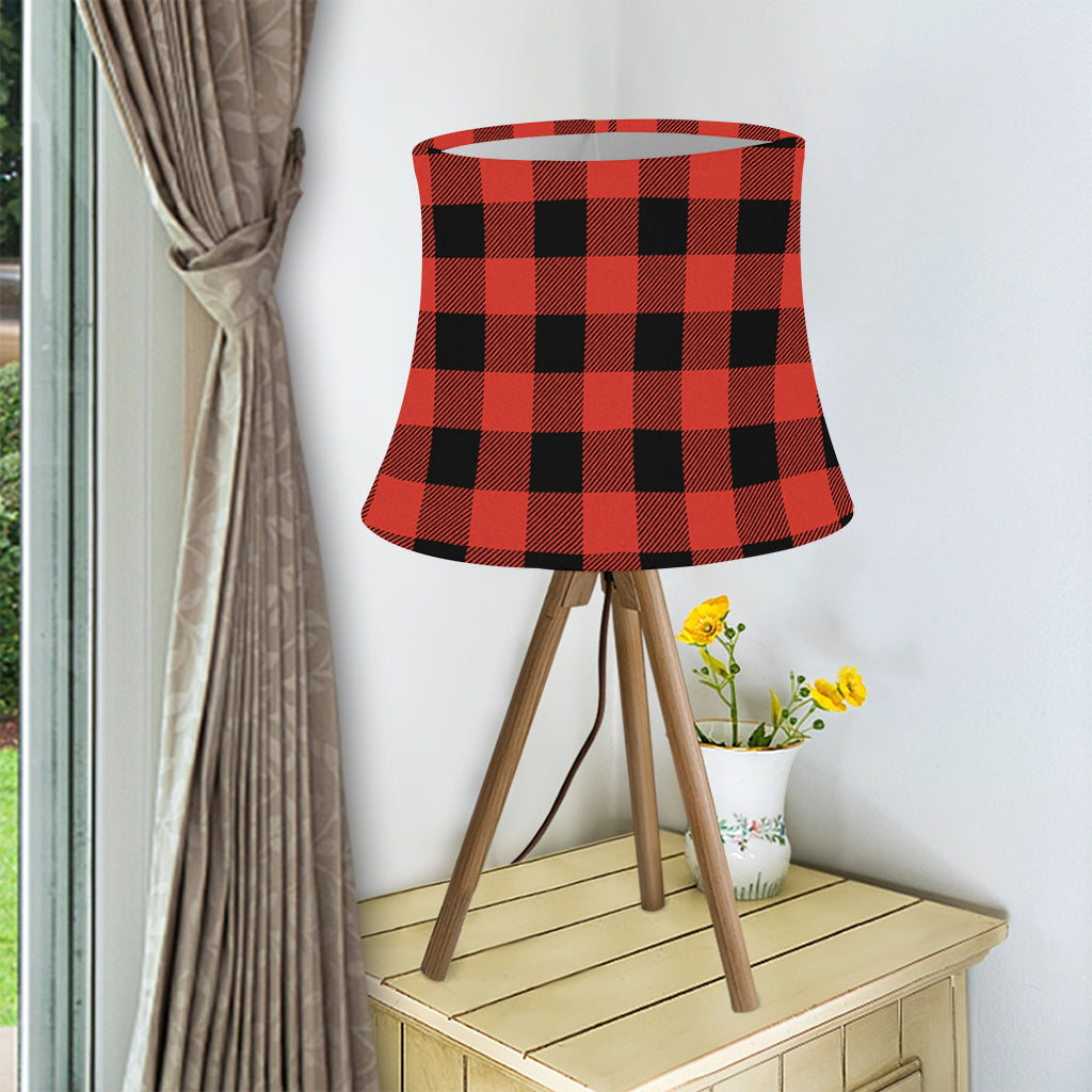 Lava Orange Buffalo Check Pattern Print Bell Lamp Shade