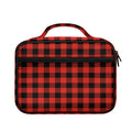 Lava Orange Buffalo Check Pattern Print Briefcase Bible Bag