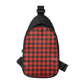 Lava Orange Buffalo Check Pattern Print Sling Bag