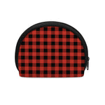 Lava Orange Buffalo Check Pattern Print Coin Purse