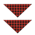 Lava Orange Buffalo Check Pattern Print Dog Bandana