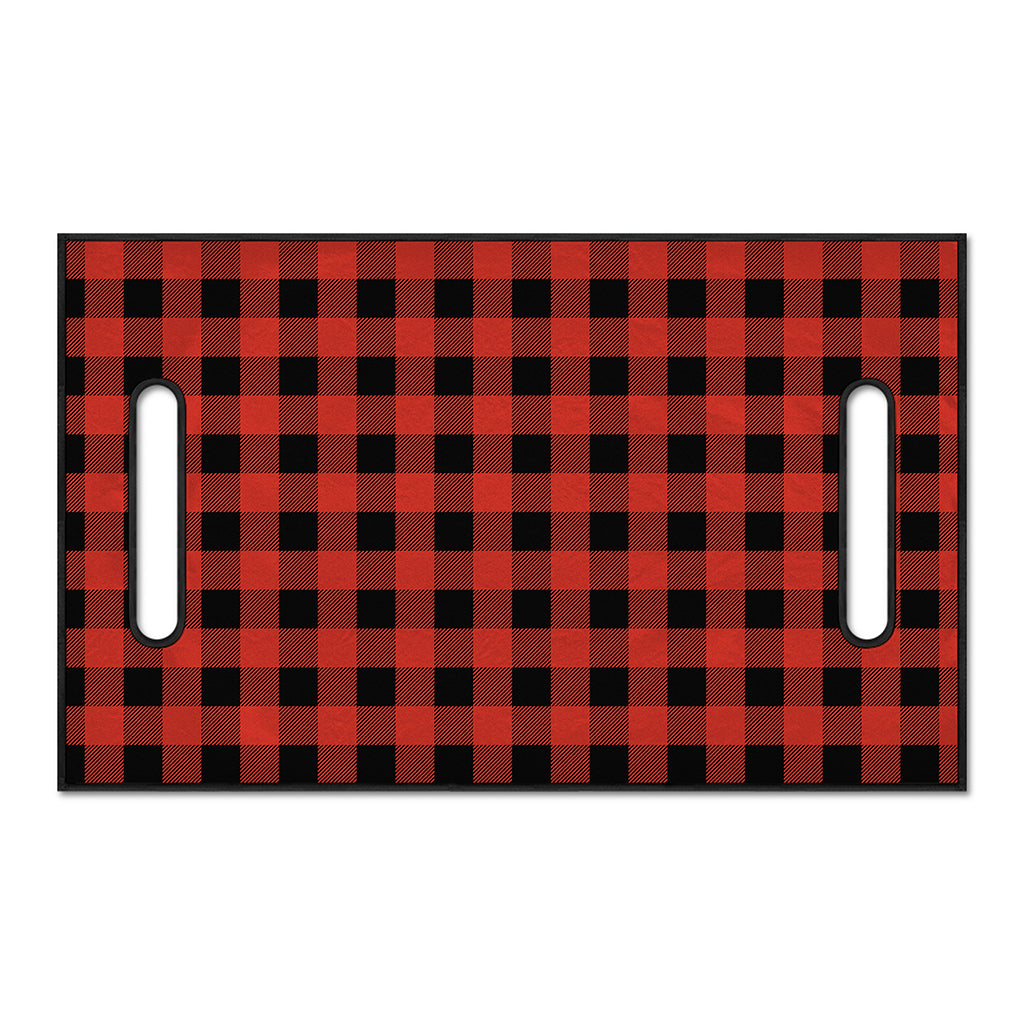 Lava Orange Buffalo Check Pattern Print Golf Cart Seat Cover