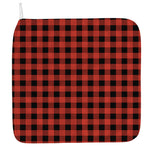 Lava Orange Buffalo Check Pattern Print Hand Towel