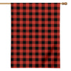 Lava Orange Buffalo Check Pattern Print House Flag