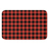 Lava Orange Buffalo Check Pattern Print Indoor Door Mat