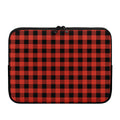 Lava Orange Buffalo Check Pattern Print Laptop Sleeve