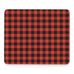 Lava Orange Buffalo Check Pattern Print Mouse Pad