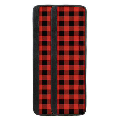 Lava Orange Buffalo Check Pattern Print Refrigerator Handle Covers