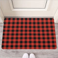 Lava Orange Buffalo Check Pattern Print Rubber Doormat