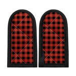 Lava Orange Buffalo Check Pattern Print Skillet Handle Cover