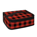 Lava Orange Buffalo Check Pattern Print Small Lunch Bag