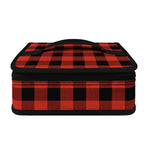Lava Orange Buffalo Check Pattern Print Small Lunch Bag