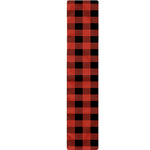 Lava Orange Buffalo Check Pattern Print Table Runner